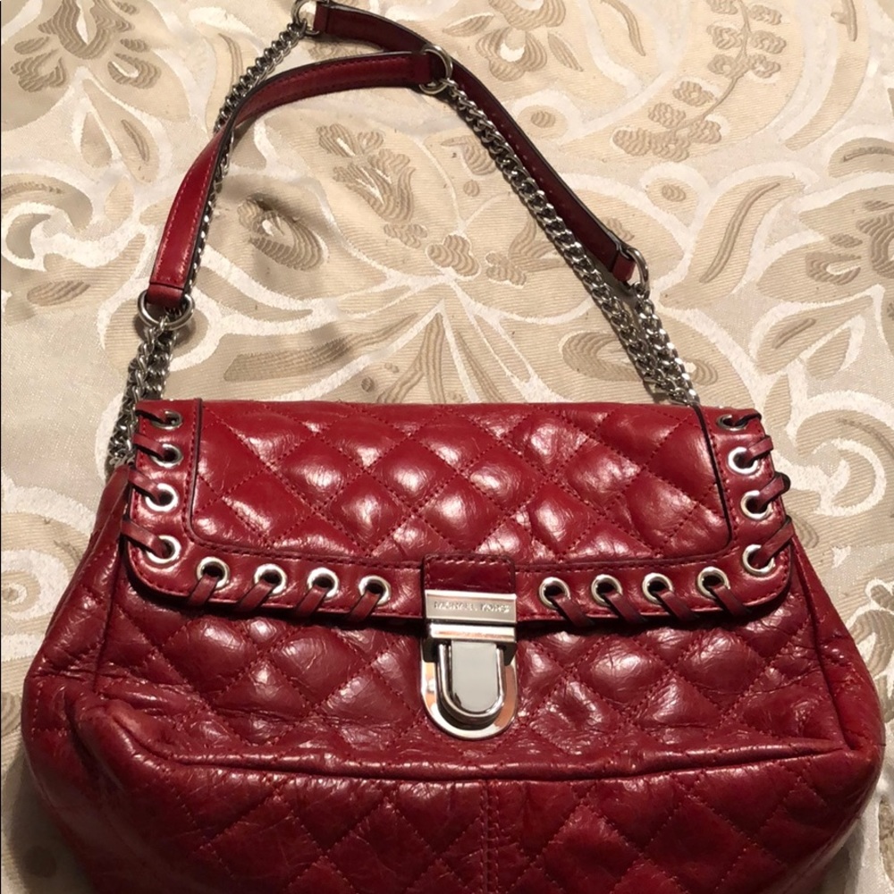 Red leather Michael Kors bag
